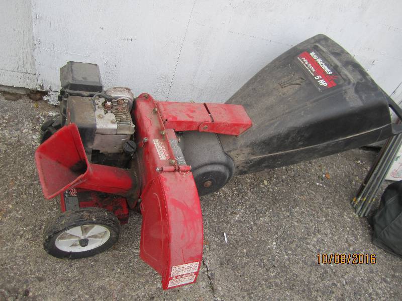 Yard Machines 5 hp chipper...