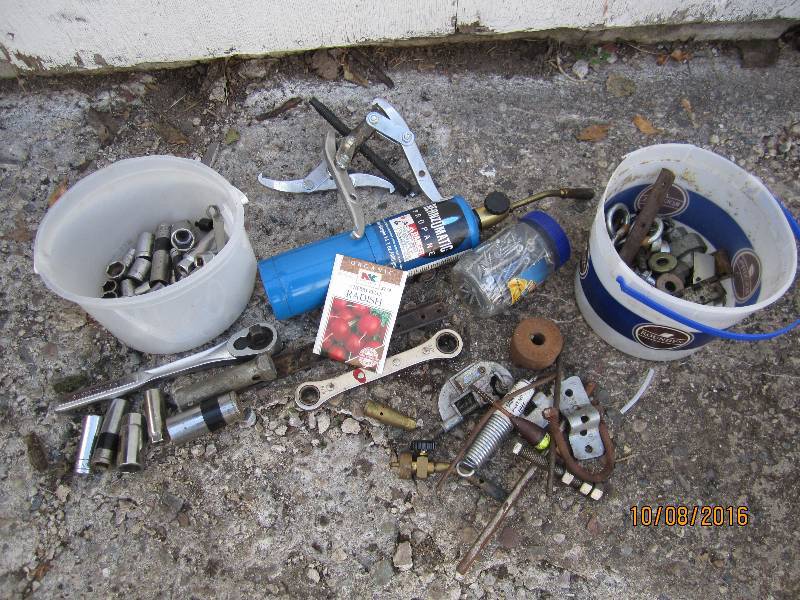 Lot of sockets, tools and hardware...