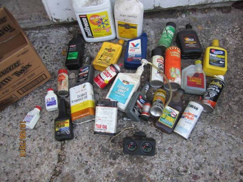 Lot of automotive fluids, some part...