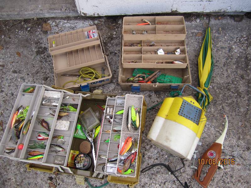 Fishing tackle and clamp umbrella...