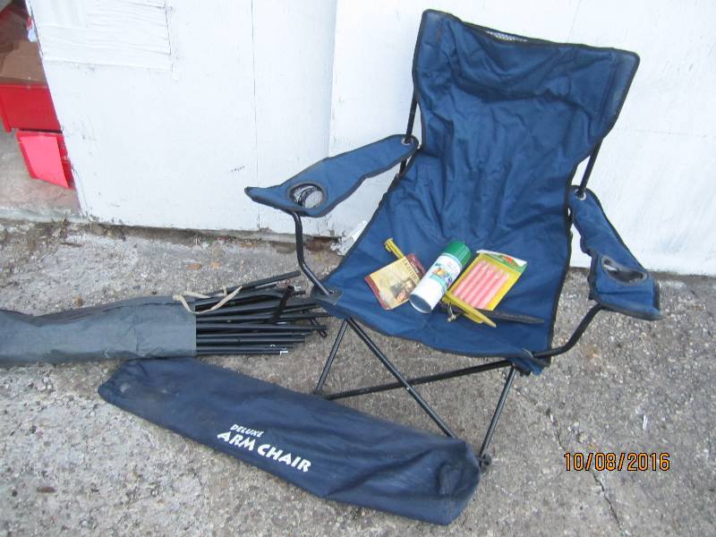 Camp chair and tent poles...