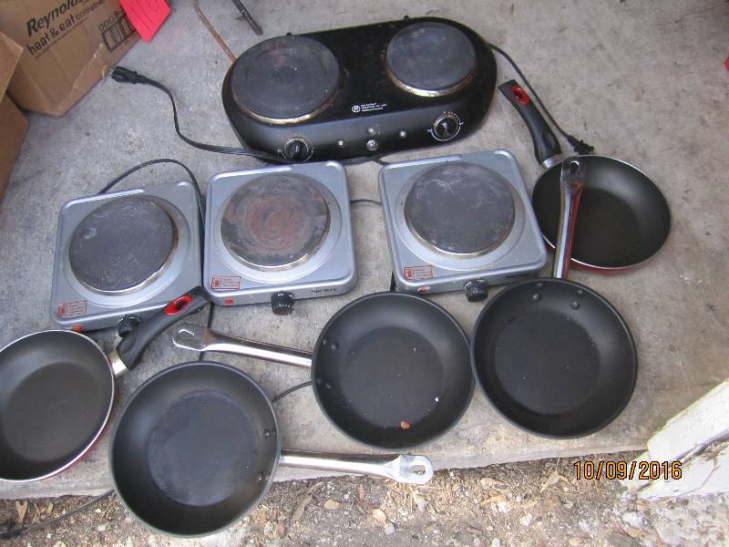 Lot of warmers and pans...