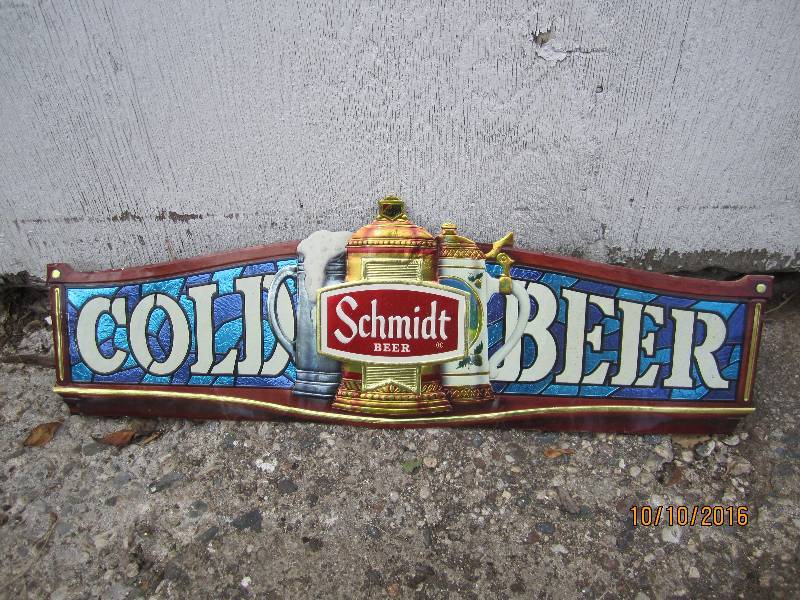 Cardboard beer sign...
