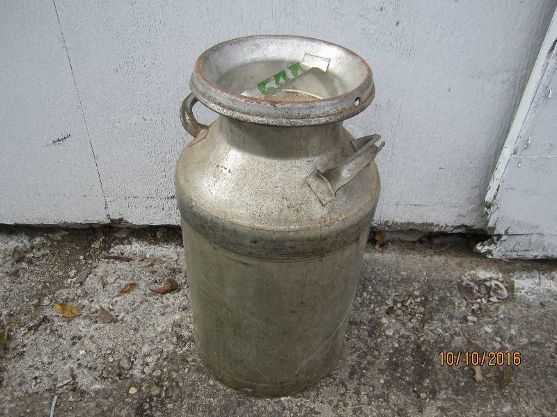 Metal milk can...