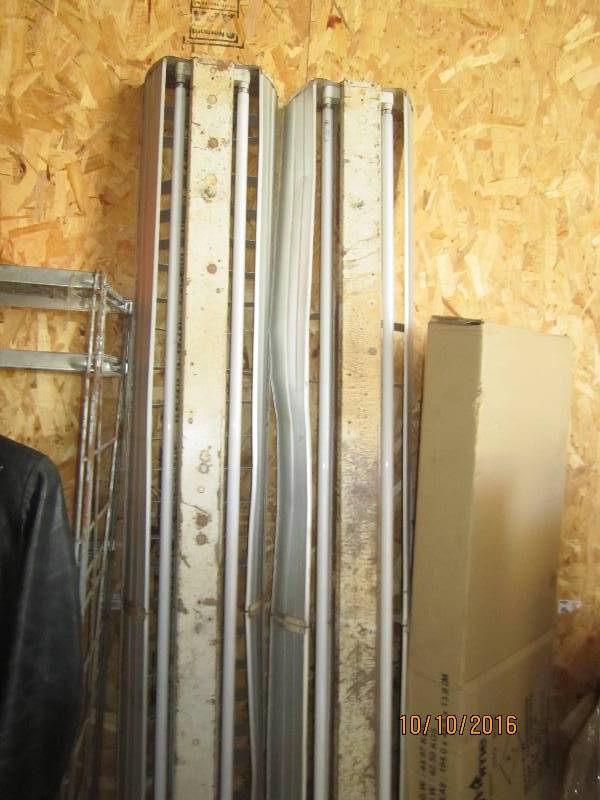 2 Eight foot fluorescent lights, pl...