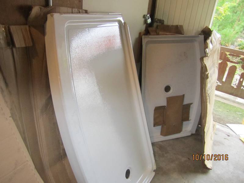 2 Shower floor bases, corners are d...