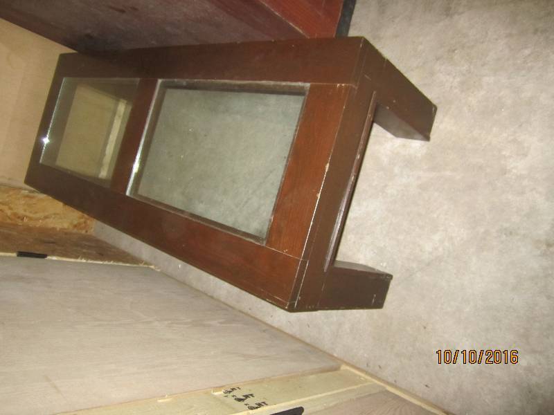 Glass topped coffee table 58 x 22 a...
