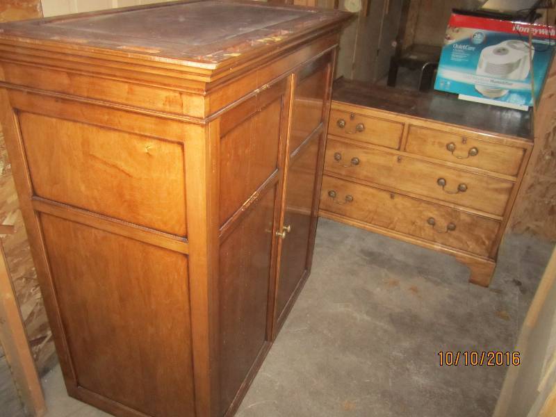 2 piece drawered all wood cabinet, ...