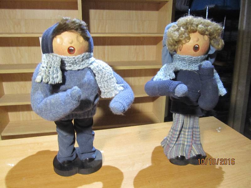 Hand made carolers...
