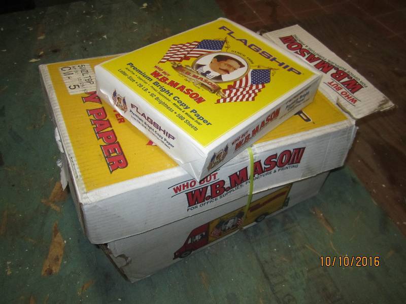 Case of 8.5 x 11 copy paper...