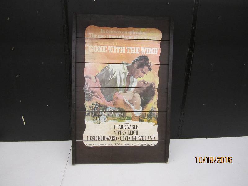 Gone with the Wind poster on weathe...