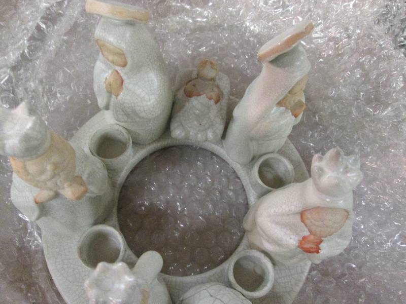 Ceramic Nativity Candle Ring 5 inch...