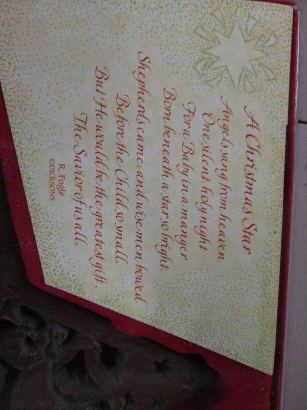 Christmas Star Plaque...