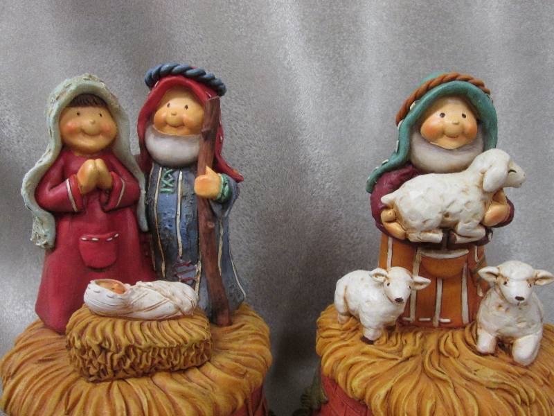 Pair of Resin Musicals 6 inch Holy ...