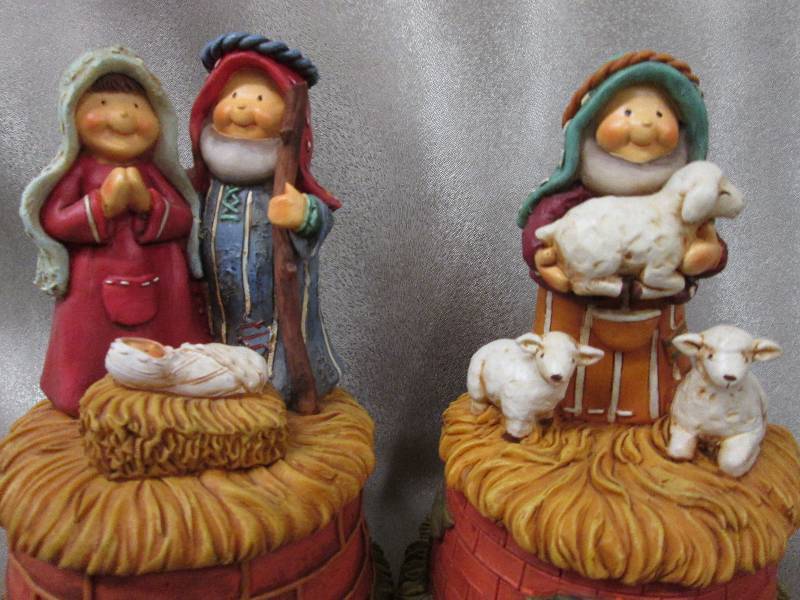 Pair of Resin Musicals 6 inch Holy ...