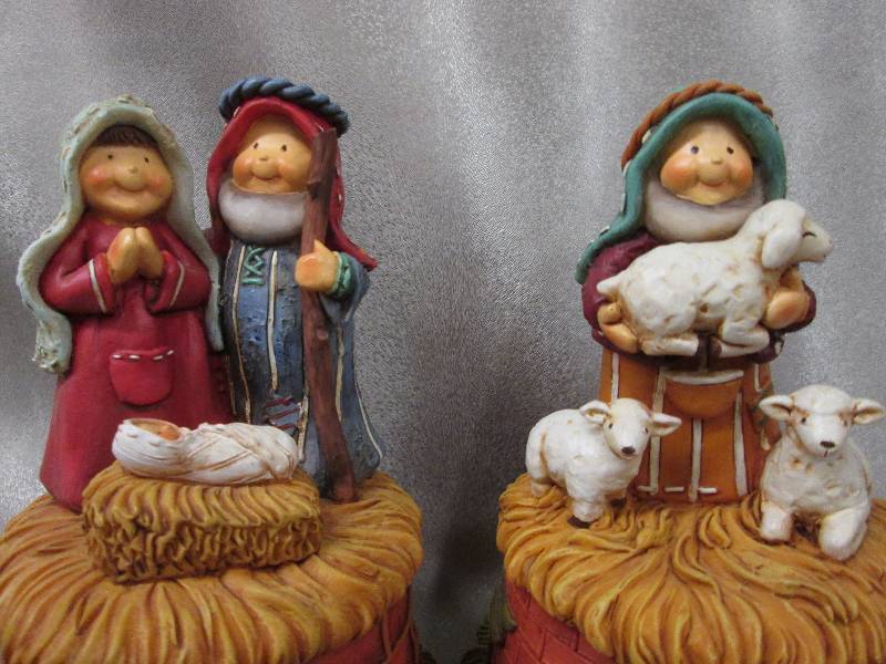 Pair of Resin Musicals 6 inch Holy ...