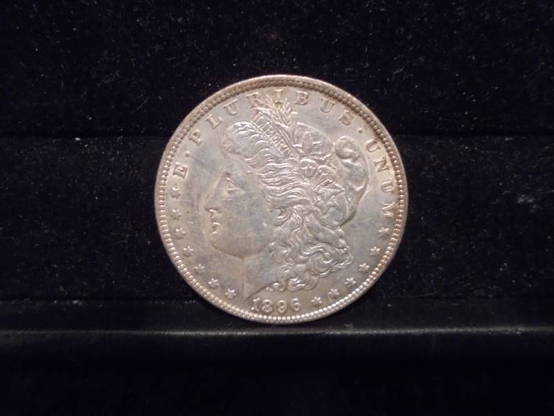 lot 9 image: 1896 Morgan Silver Dollar, 90% Silver