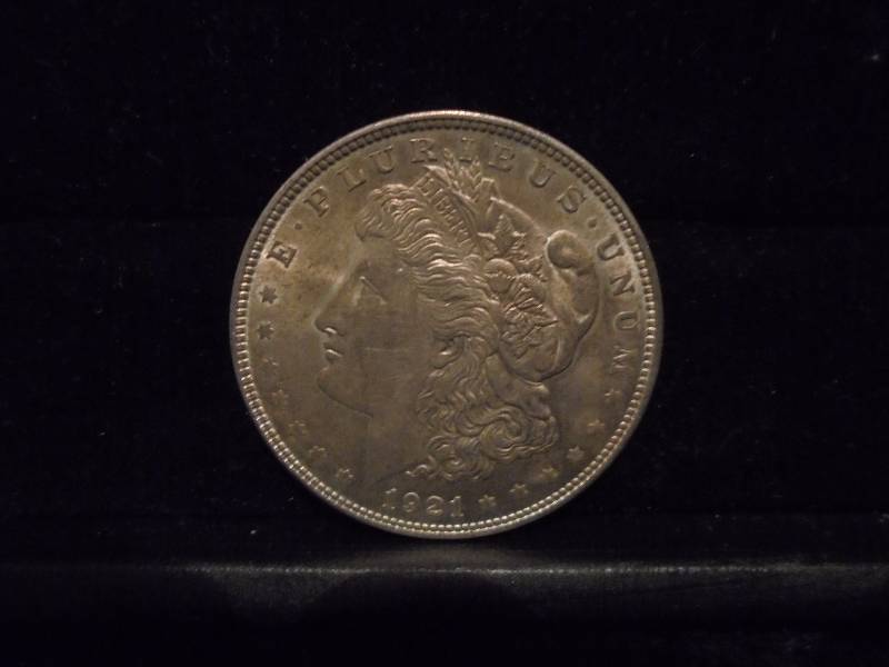 lot 13 image: 1921 Morgan Silver Dollar, 90% Silver