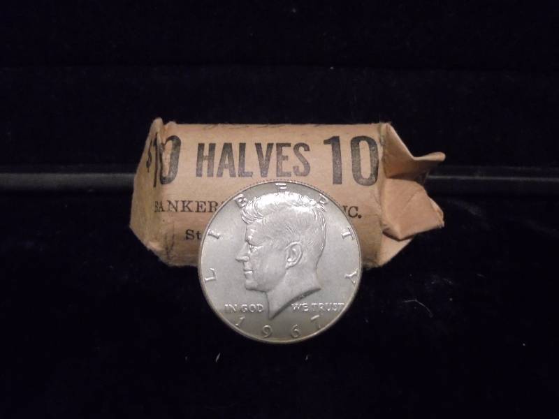 lot 51 image: 1965-1968 Kennedy Half Dollars - 40% silver, $10 Face Value
