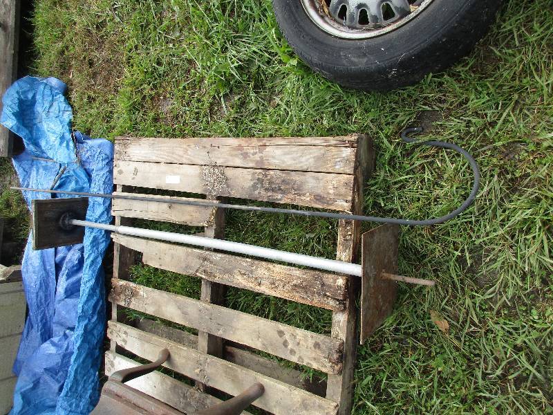 Shepards hook and bird house stand