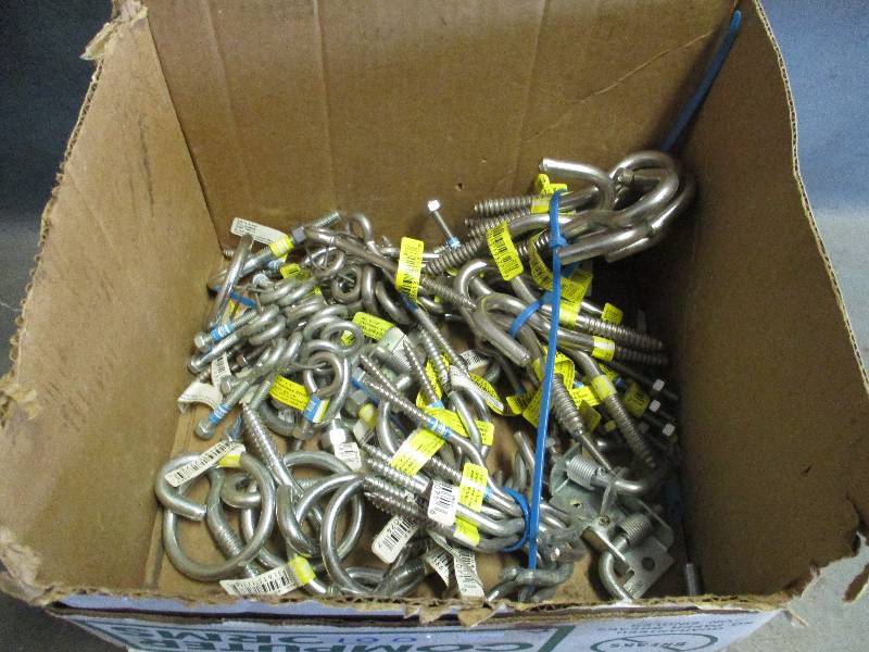 lot 100 image: Stainless Steel& Zinc Plated Eye Bolts & More