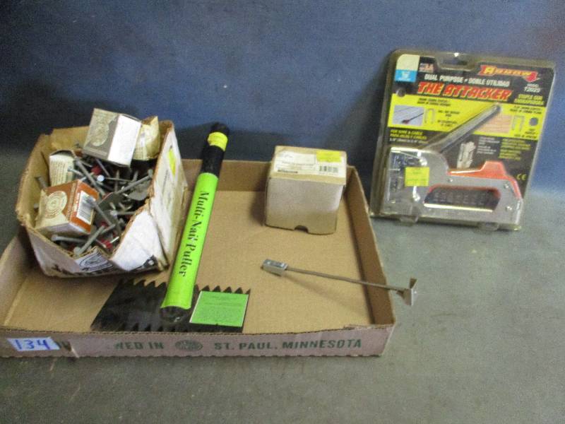 lot 134 image: Staple Gun, Multi Nail Puller & More