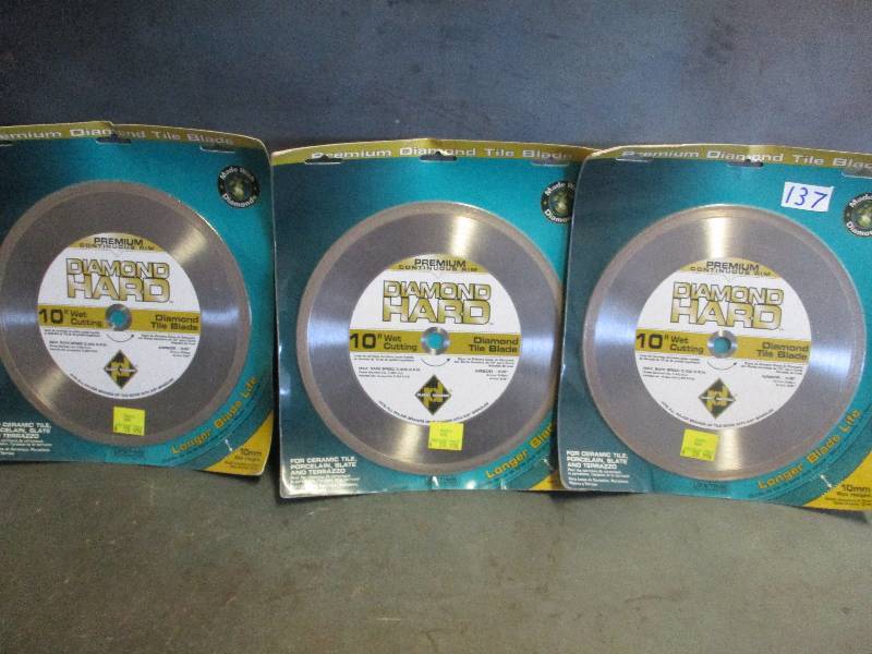 lot 137 image: 10 Wet cutting Blades