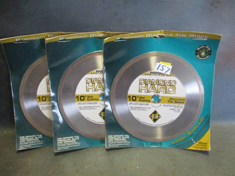 lot 157 image: 10 Wet Cutting Diamond Tile Blades