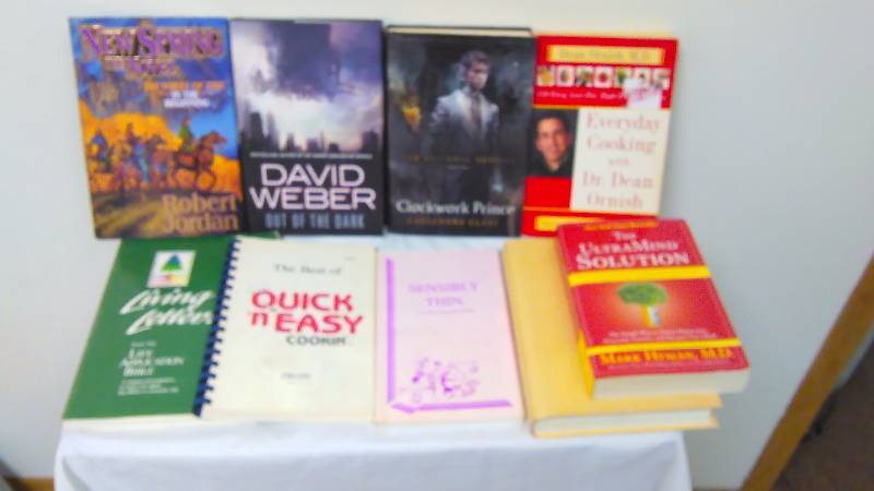 lot 109 image: Books, Lot of 9, Novels and Cookbooks