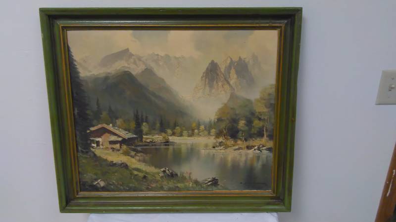 lot 120 image: Vintage Picture frames, (2) each measures 27.5 x 23.75