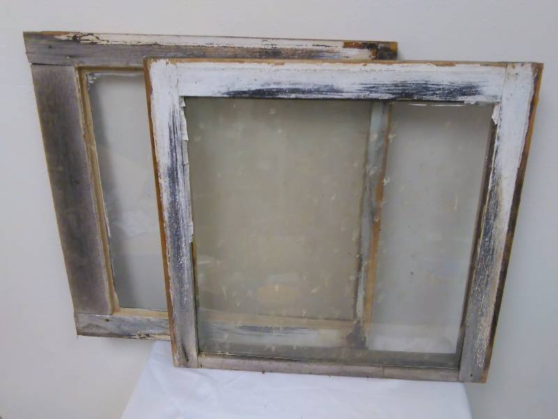 lot 148 image: Vintage Windows (2) measures 22 X22