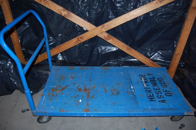 Four Wheeled Cart with Handle
