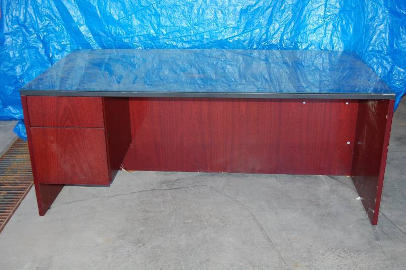 Heavy Duty Desk with Glass Top