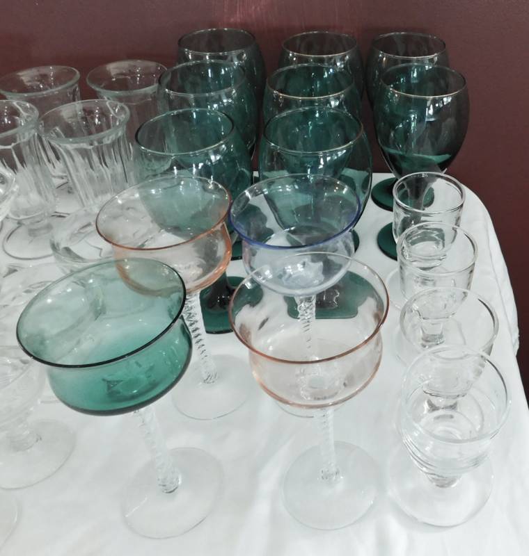 lot 52 image: colored glass lot
