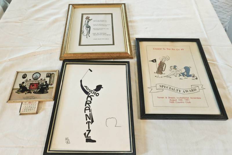 lot 78 image: Framed wall art see photos