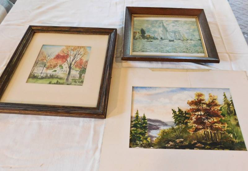lot 79 image: Framed wall art see photos