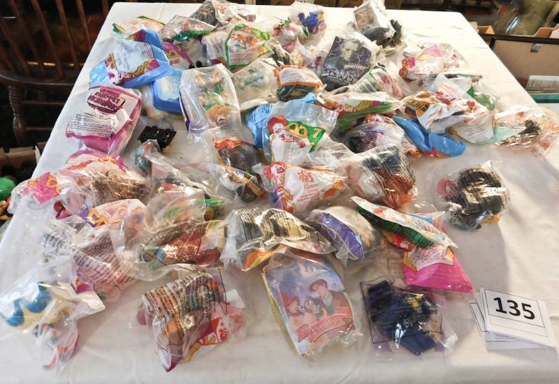 lot 135 image: large table lot of Happy meal toys