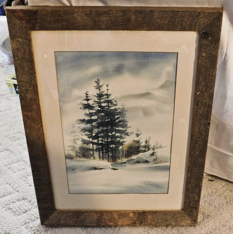 lot 162 image: Winter watercolor by Jim West