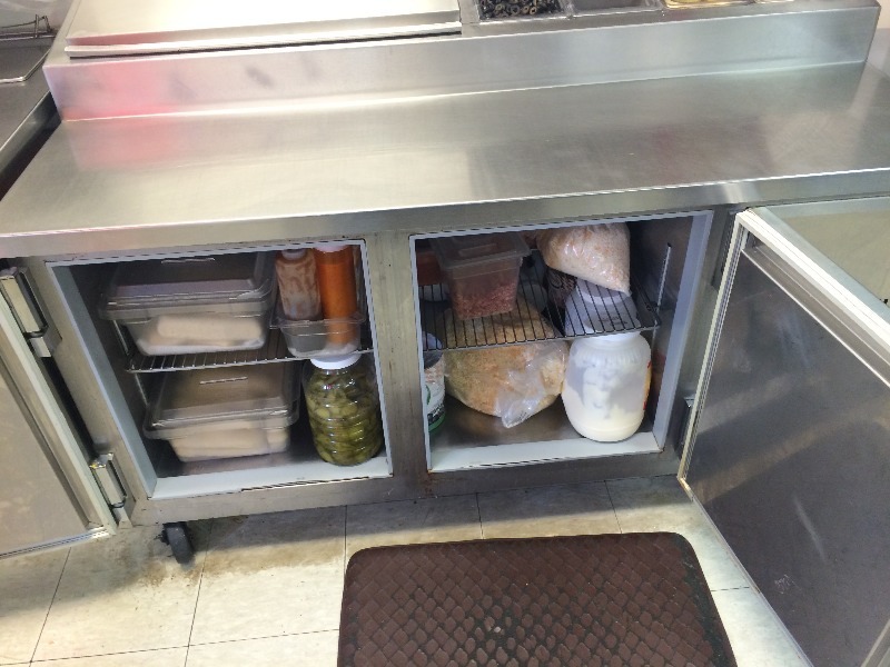 lot 2 image: 2 door Prep Cooler - Measures 5ft wide   Works Fine