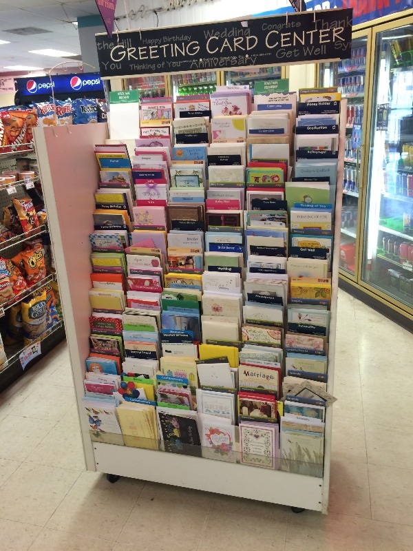 lot 72 image: Greeting Cards and Display Rack   remaining contents are included