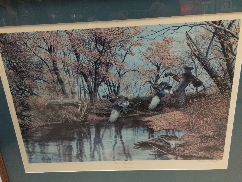 lot 83 image: Framed Wildlife Painting