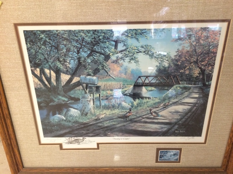 lot 85 image: Framed Wildlife Painting