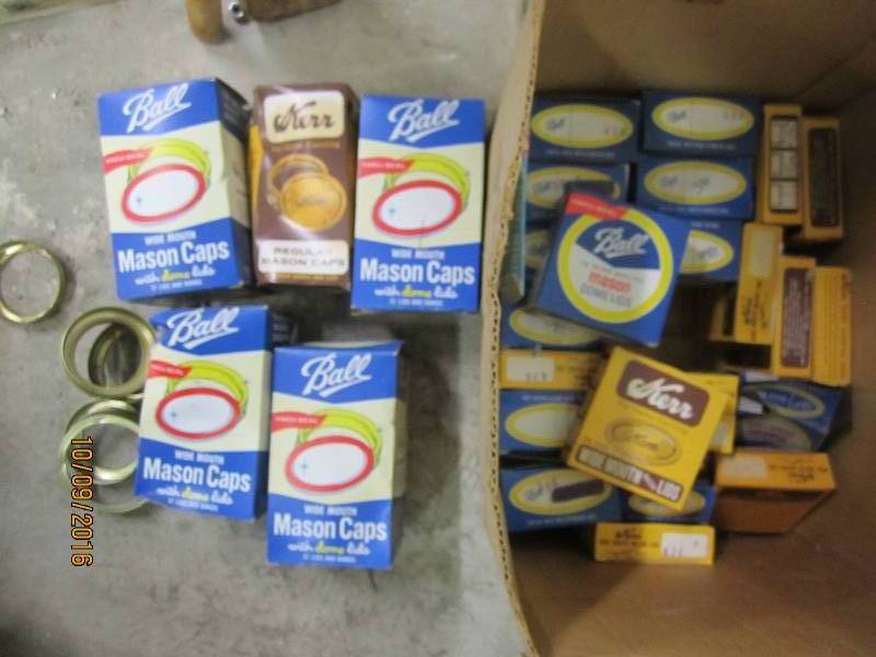 Lot of canning lids and rings...