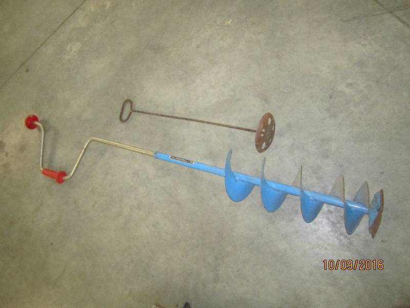 Ice auger and hole plunger...