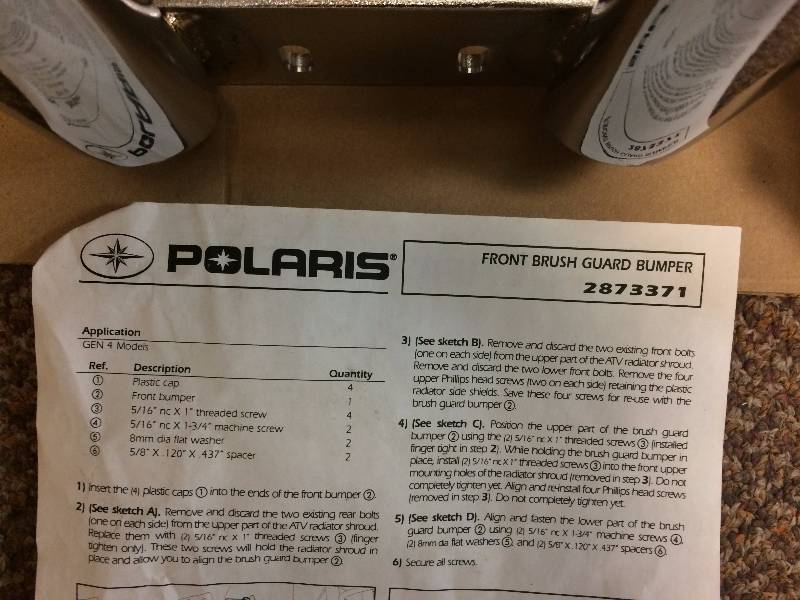 NEW Generation 4 Chrome Bumper for Polaris ATV