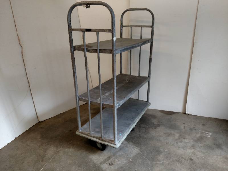 lot 41 image: Aluminum Stock Cart, 48 x 22 x 69...