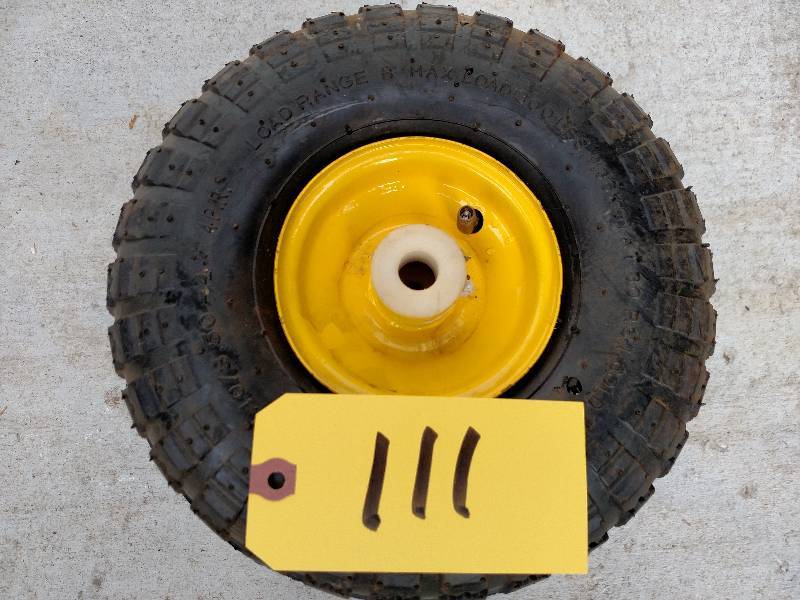 lot 111 image: (4) Tires with Rims, 4.103.50-4, 5...