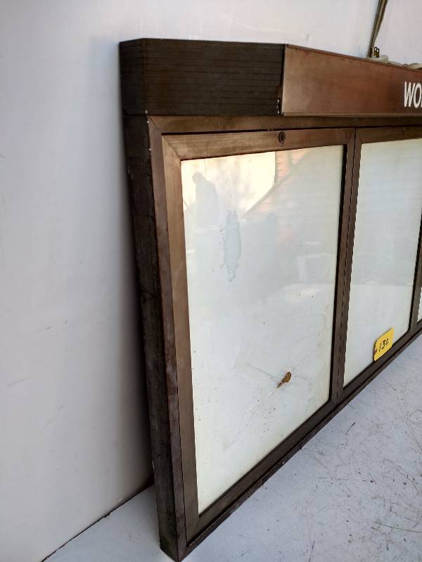 lot 130 image: Lighted Bulletin Board, 5 x 30 wi...