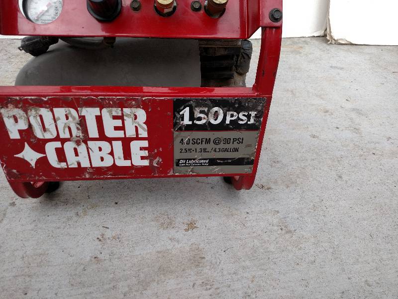 lot 52 image: Porter Cable Air Compressor, 2.5 hp...