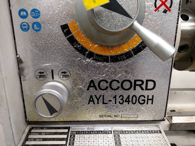 lot 31 image: Accord Model AYL-1340 Engine Lathe,...